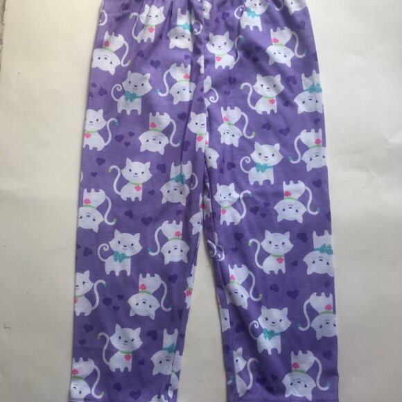 Little Me 3T Poly Sleepwear Purple White Stripe Pajama Top PJ Girls Cat New - Picture 2 of 16
